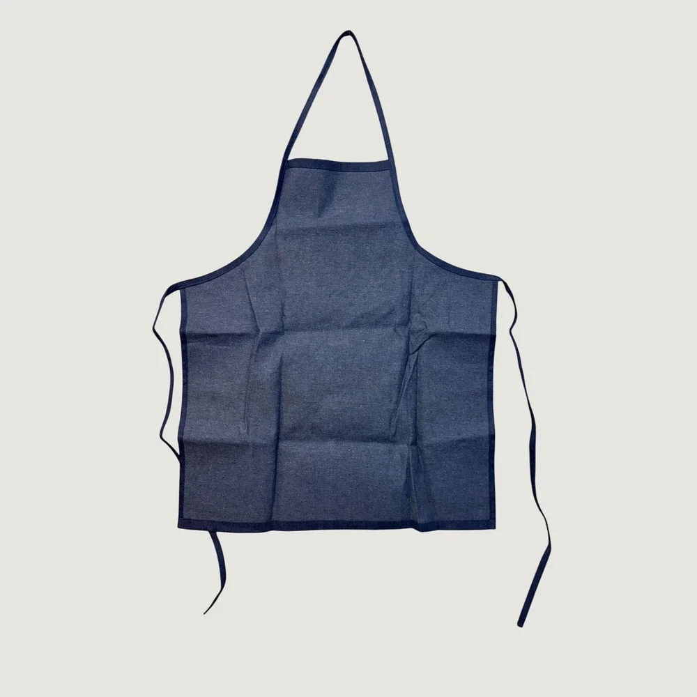 Roadkill Cafe Apron Men OS Navy Blue Cowboy Menu Graphic Denim BBQ NEW!